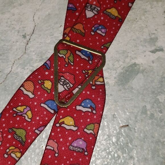 Ho! Ho! Ho! Red FESTIVE Santa Clause Winter Hats Suspenders - Picture 5 of 7